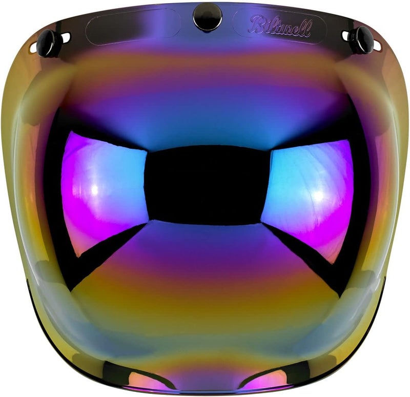 Biltwell Bubble Shield Rainbow Mirror - Anti-fog, Scratch Resistant, UV/A UV/B Resistant - Image 1